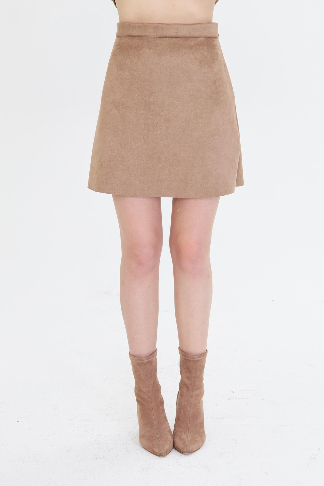 KISA SÜET ETEK - Vizon