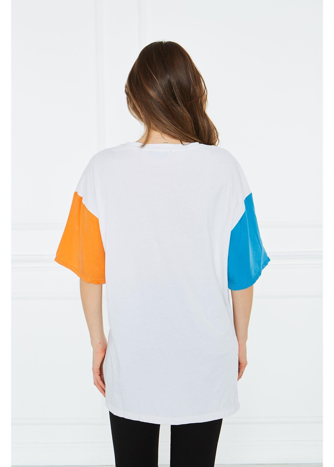 Kol Ve Cep Detaylı Tshirt-Krem