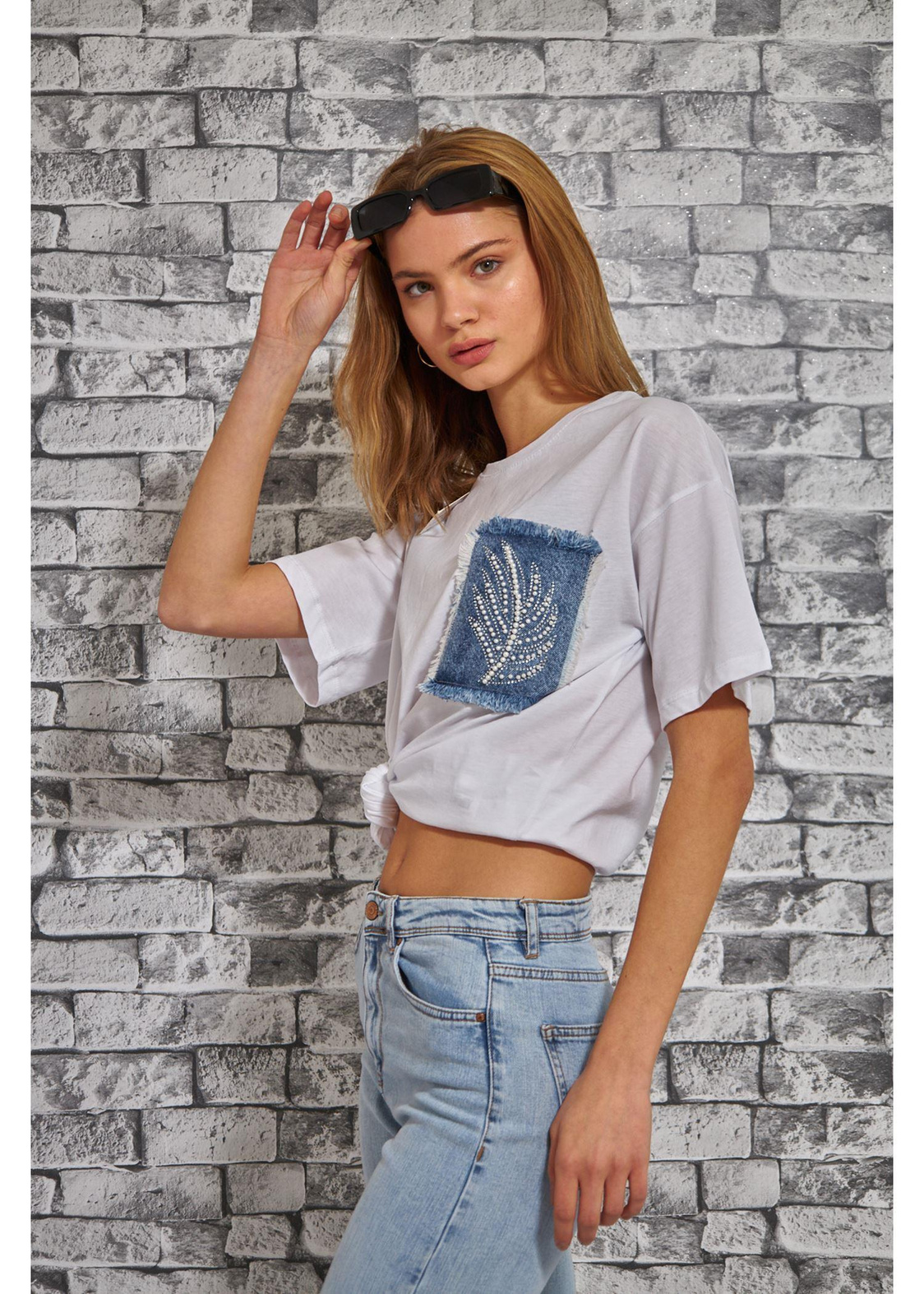 Kot Cepli Süprem T-Shirt-Beyaz
