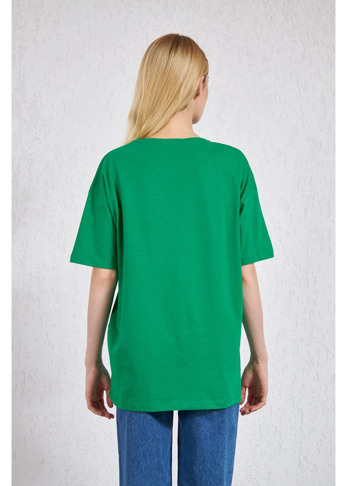 Kovboy Şapkalı Süprem T-Shirt-Yeşil