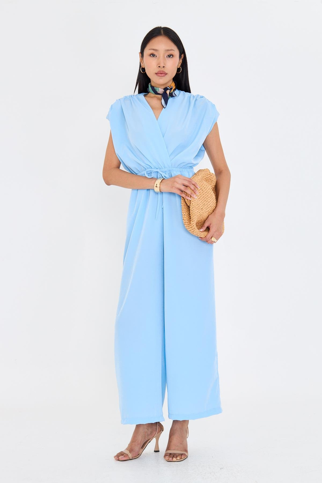 Kruvaze Yaka Sıfır Kol Tulum