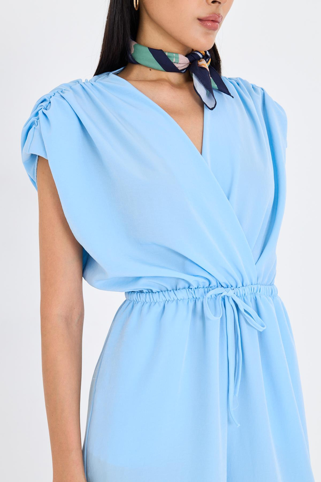 Kruvaze Yaka Sıfır Kol Tulum