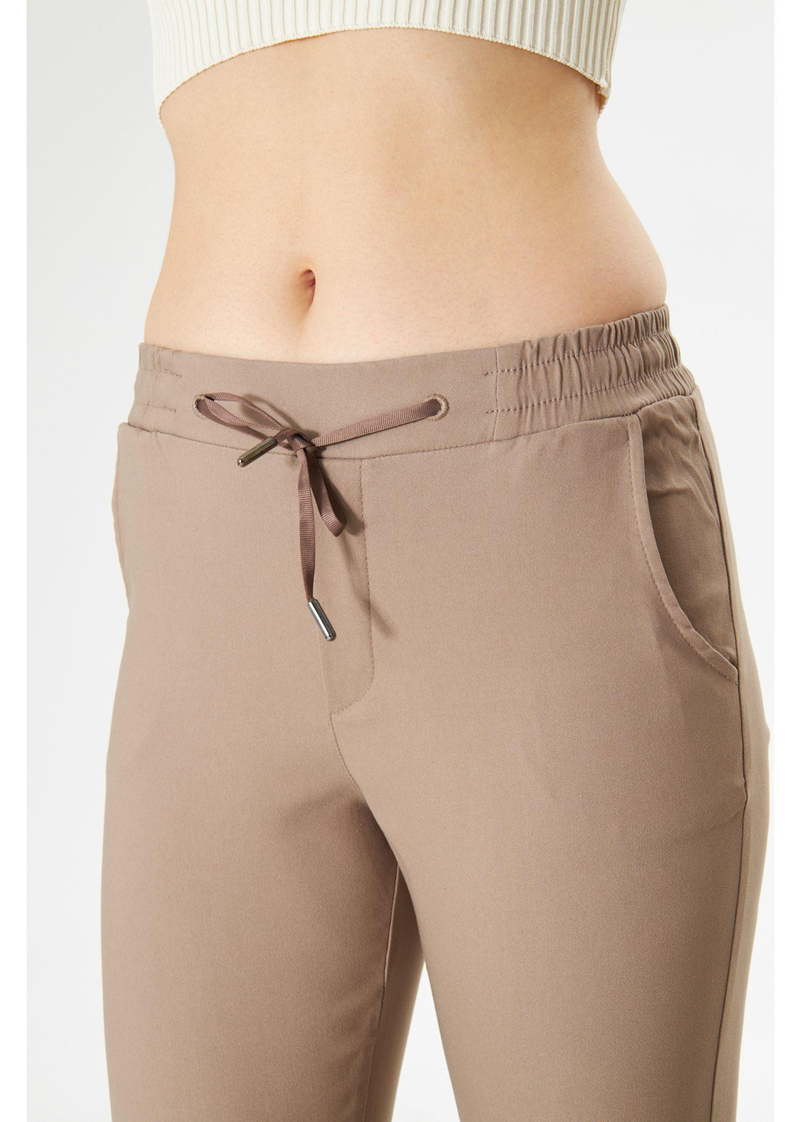 Lastikli Duble Paça Pantolon