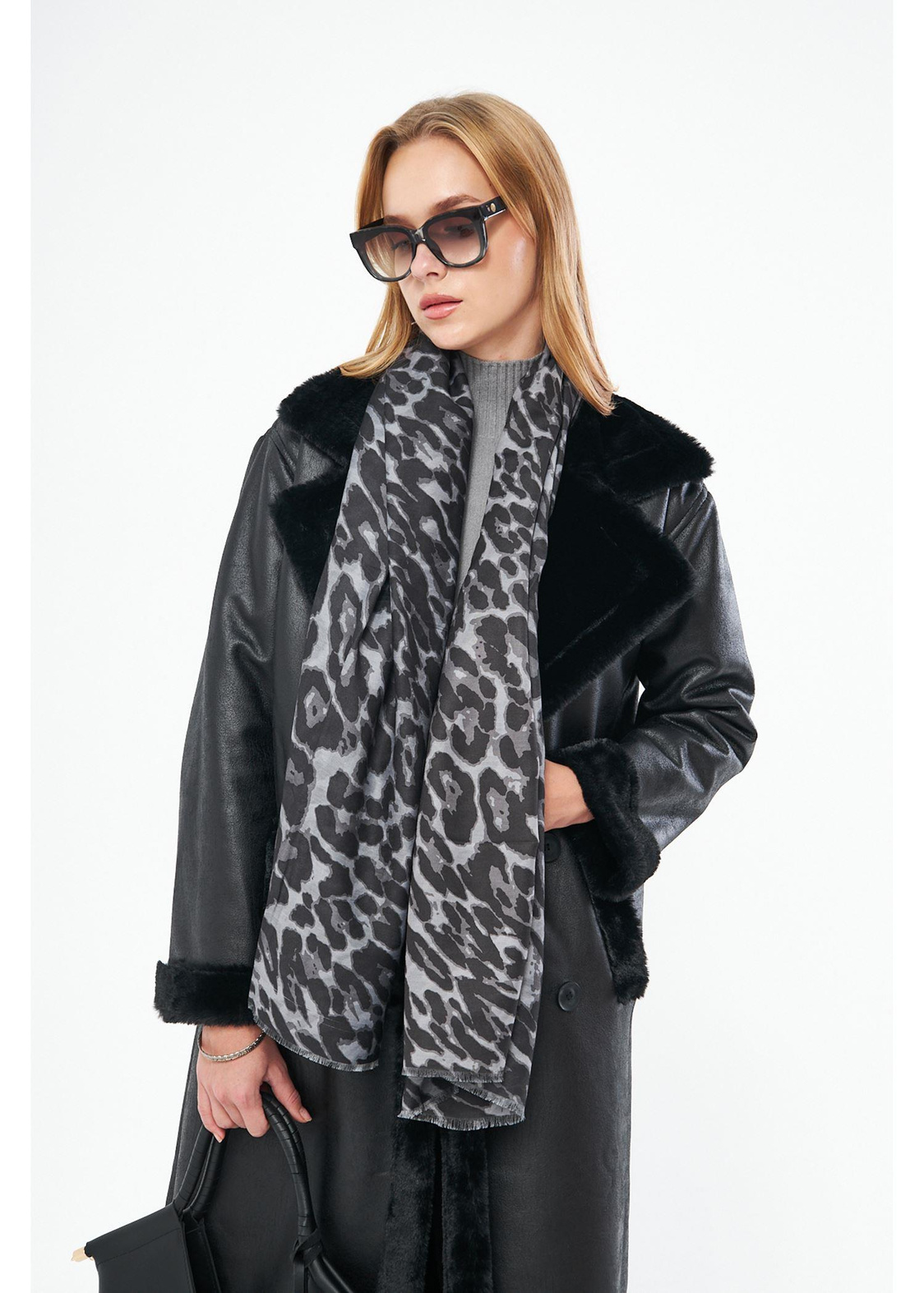 Leopar Desenli Fular