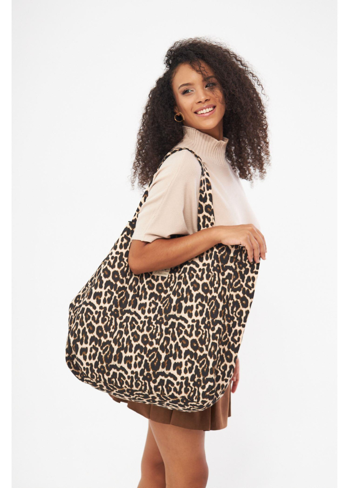 Leopar Tote Çanta