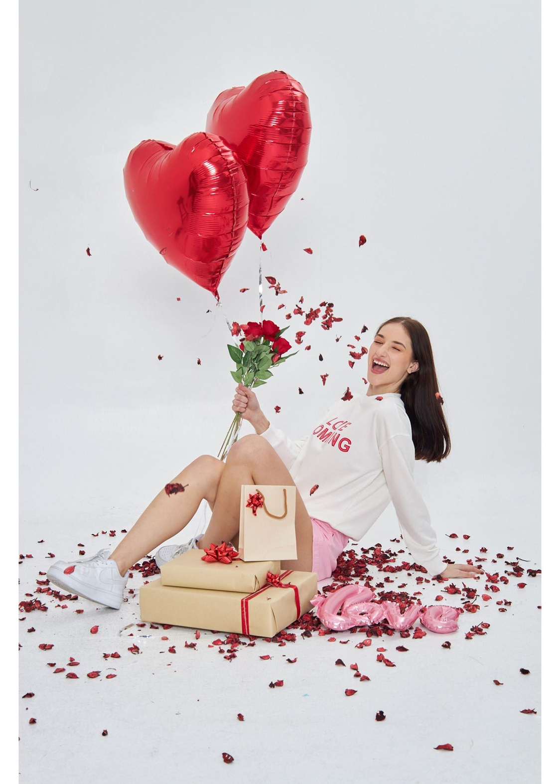 Love Bombing Baskılı Sweatshirt