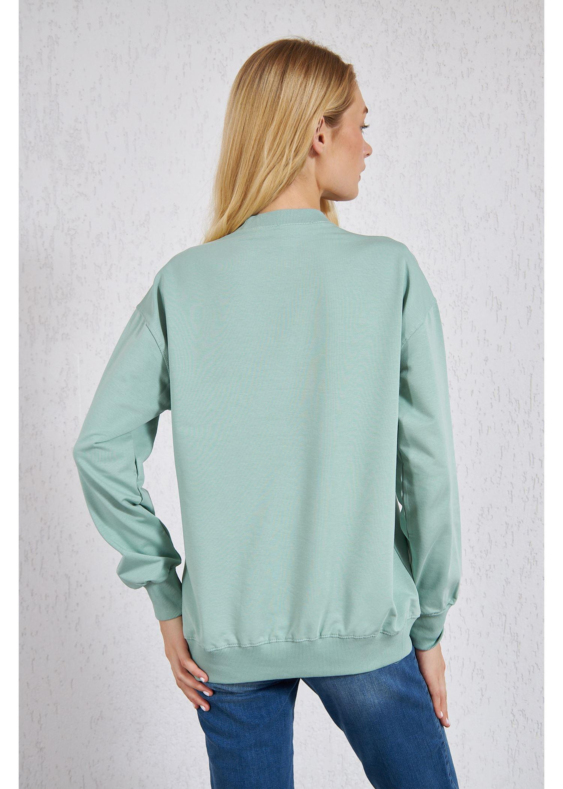 Nazar Boncuklu Sweat-Mint