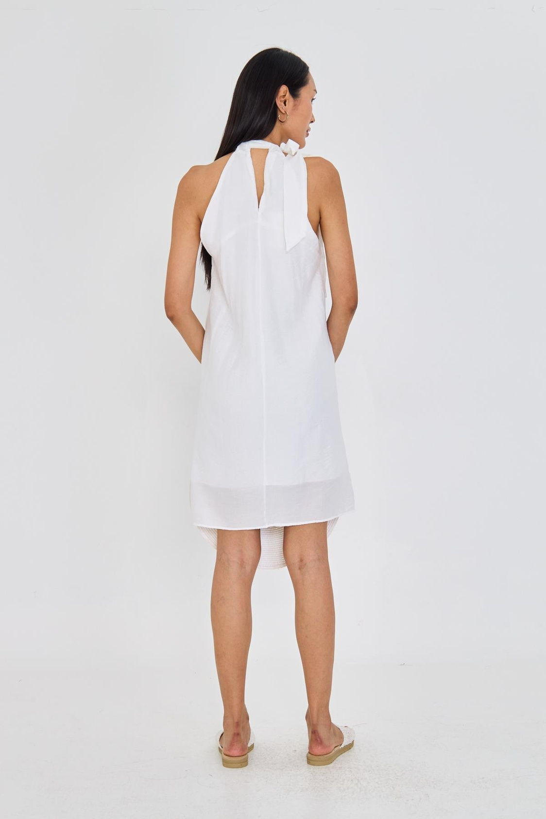 Önü Bağlamalı Sıfır Kol Elbise