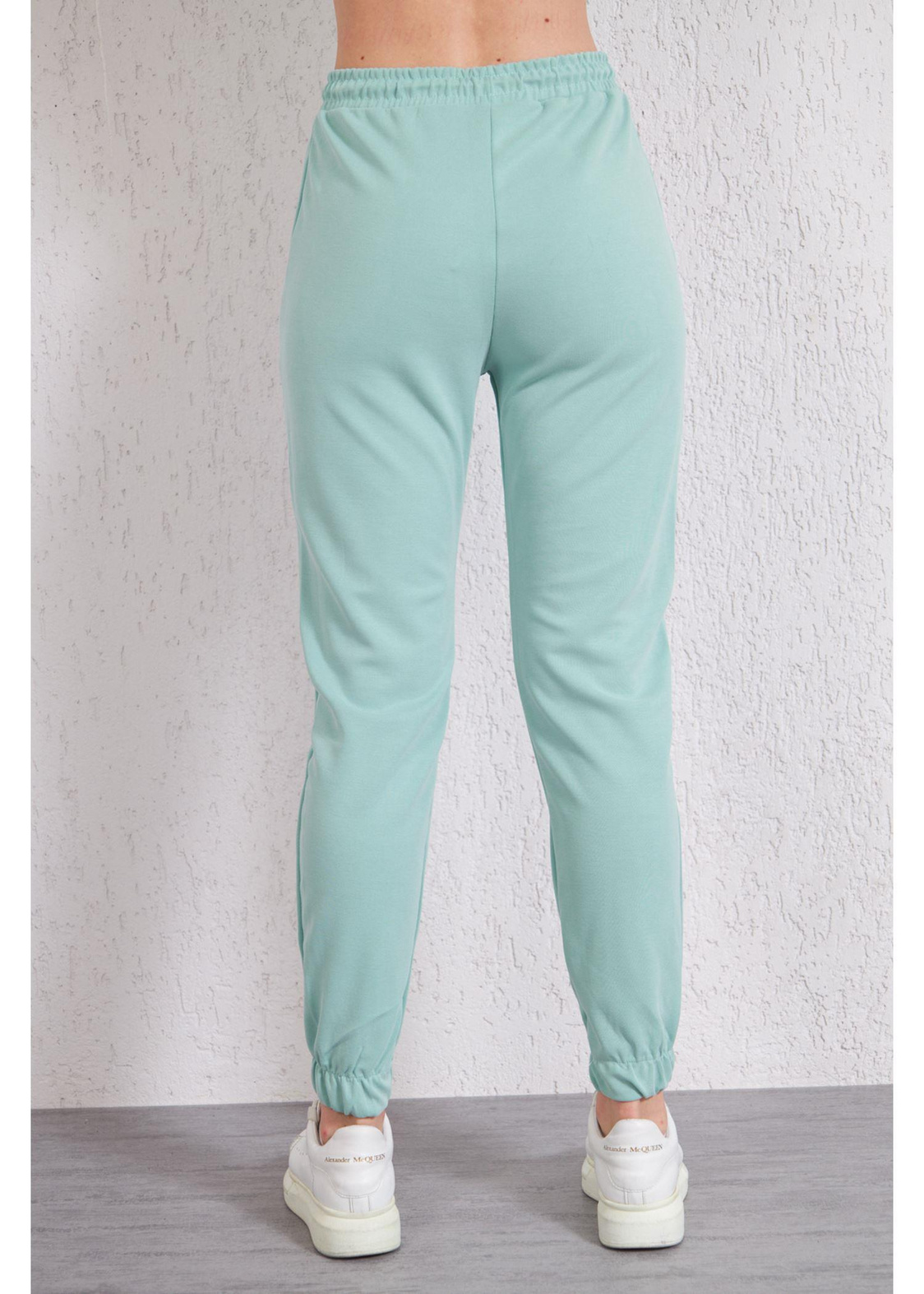 Paçası Lastikli Dalgıç Pantolon-Mint