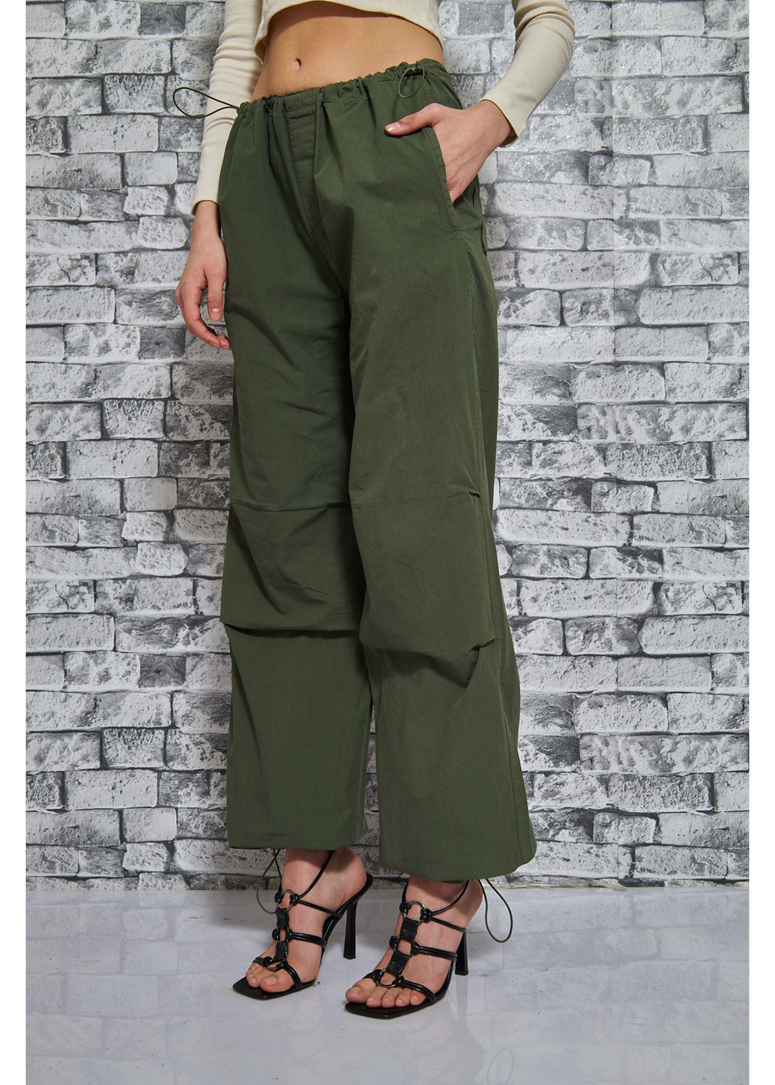 Paraşüt Pantolon-Haki
