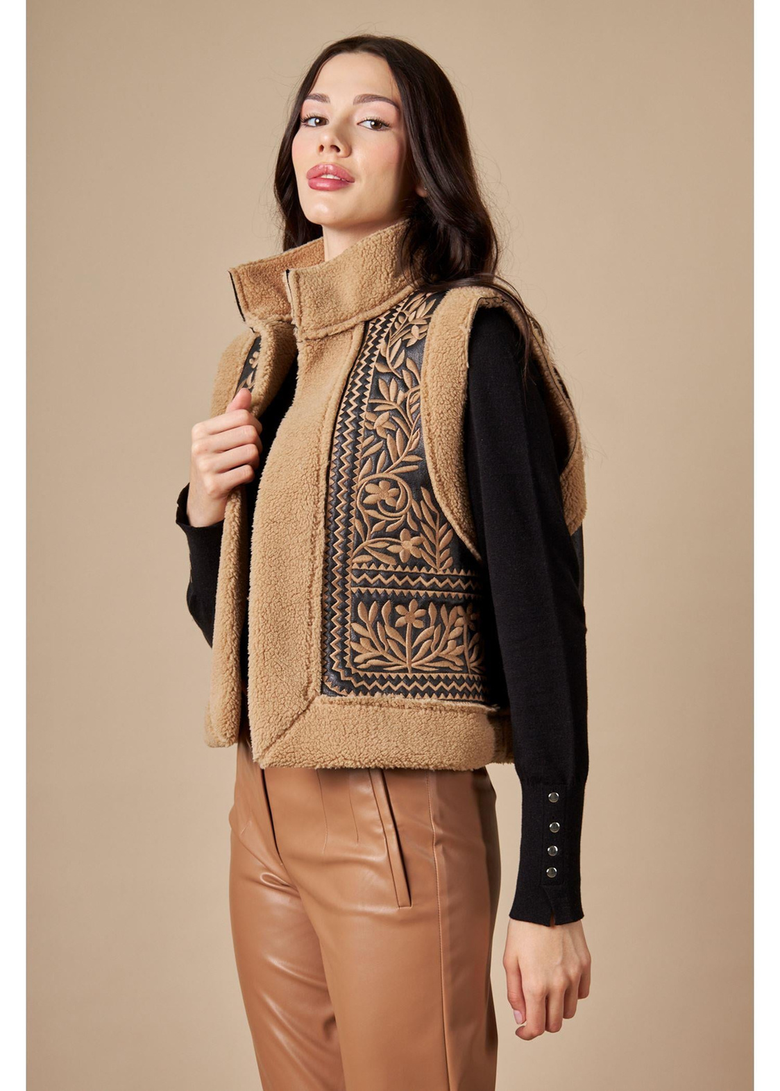 Peluş Süet Yelek