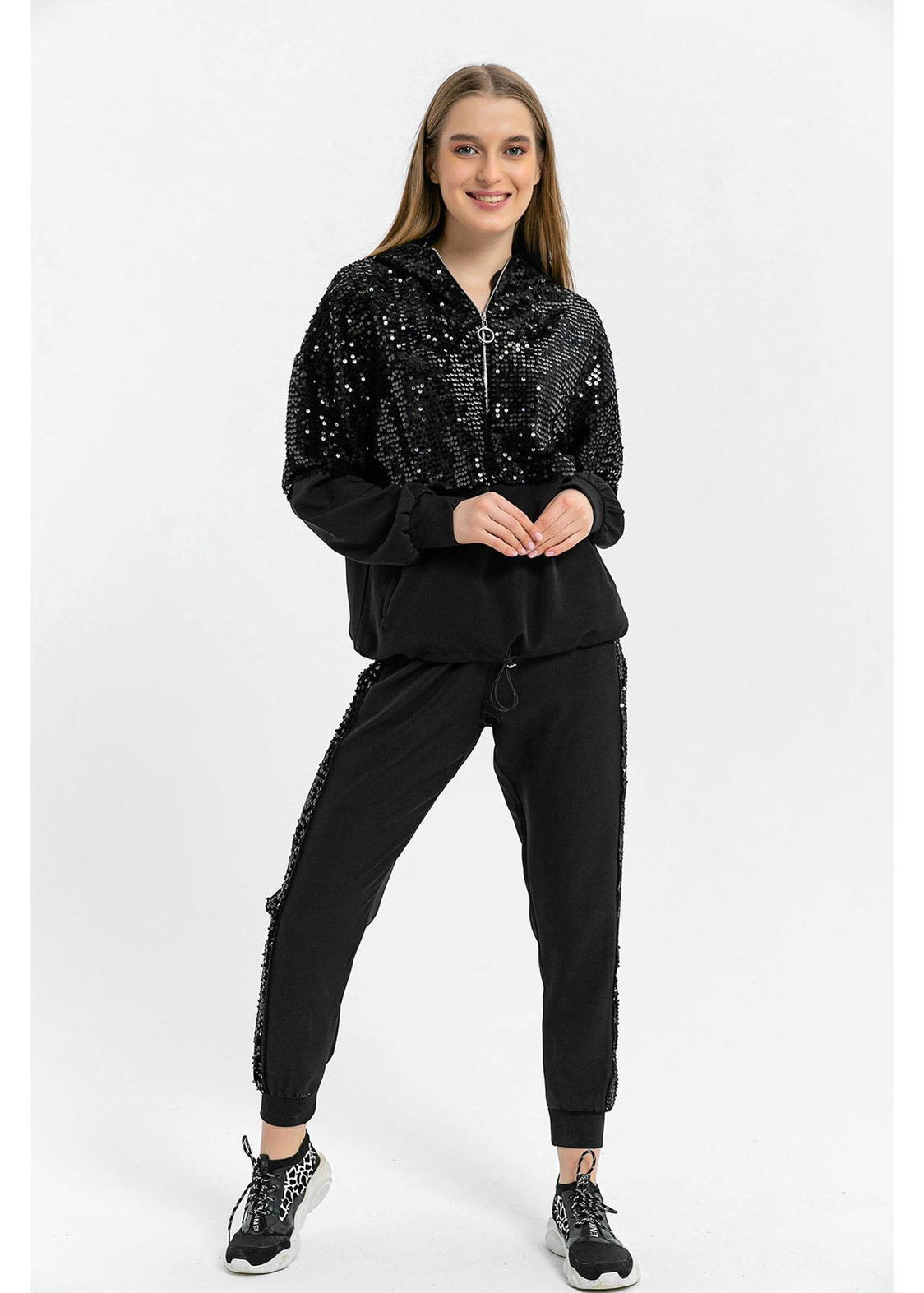 Pul Payet Sweatshirt-Siyah