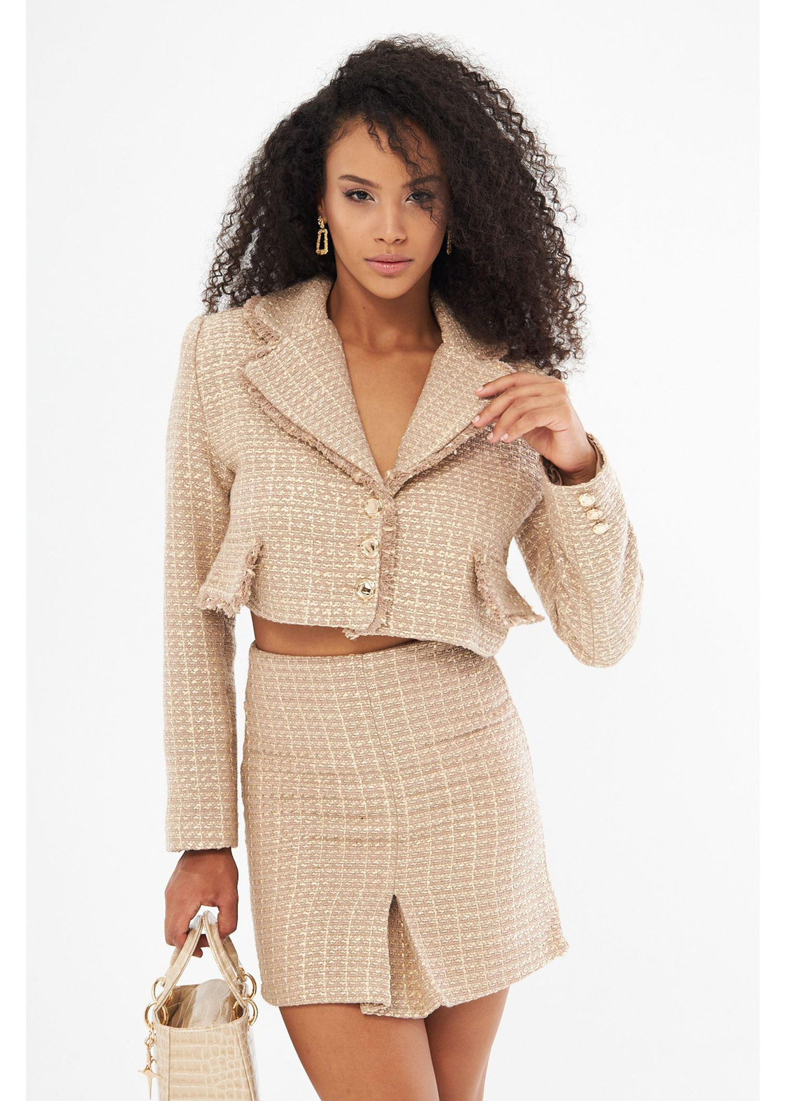 Püskül Detaylı Kısa Ceket