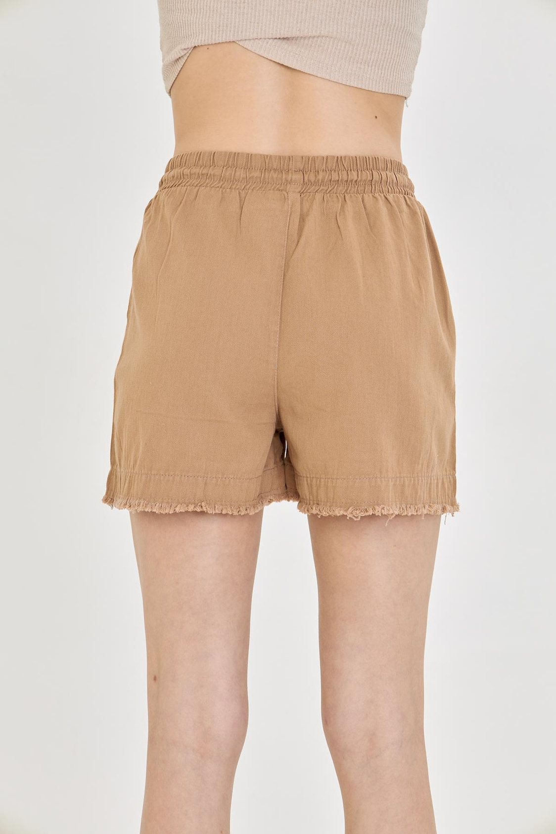 Püsküllü Gabardin Şort