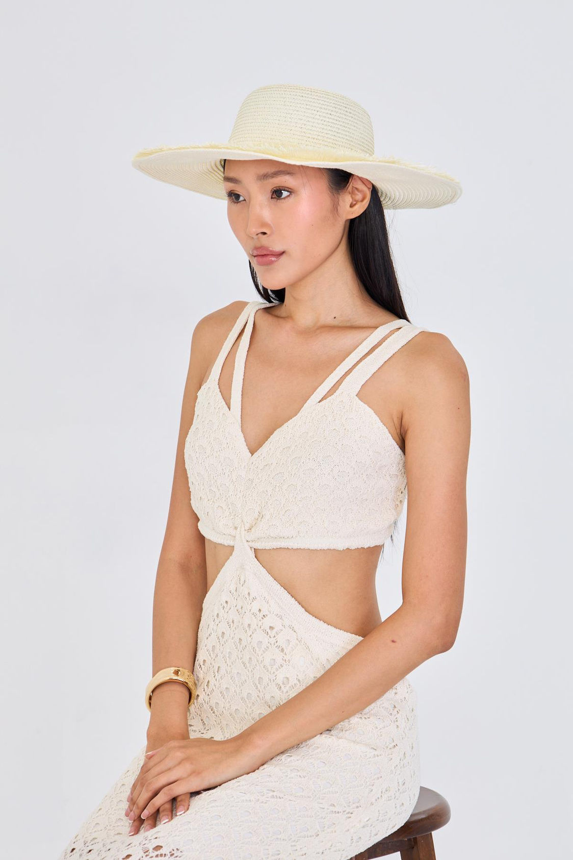 Püsküllü Hasır Şapka