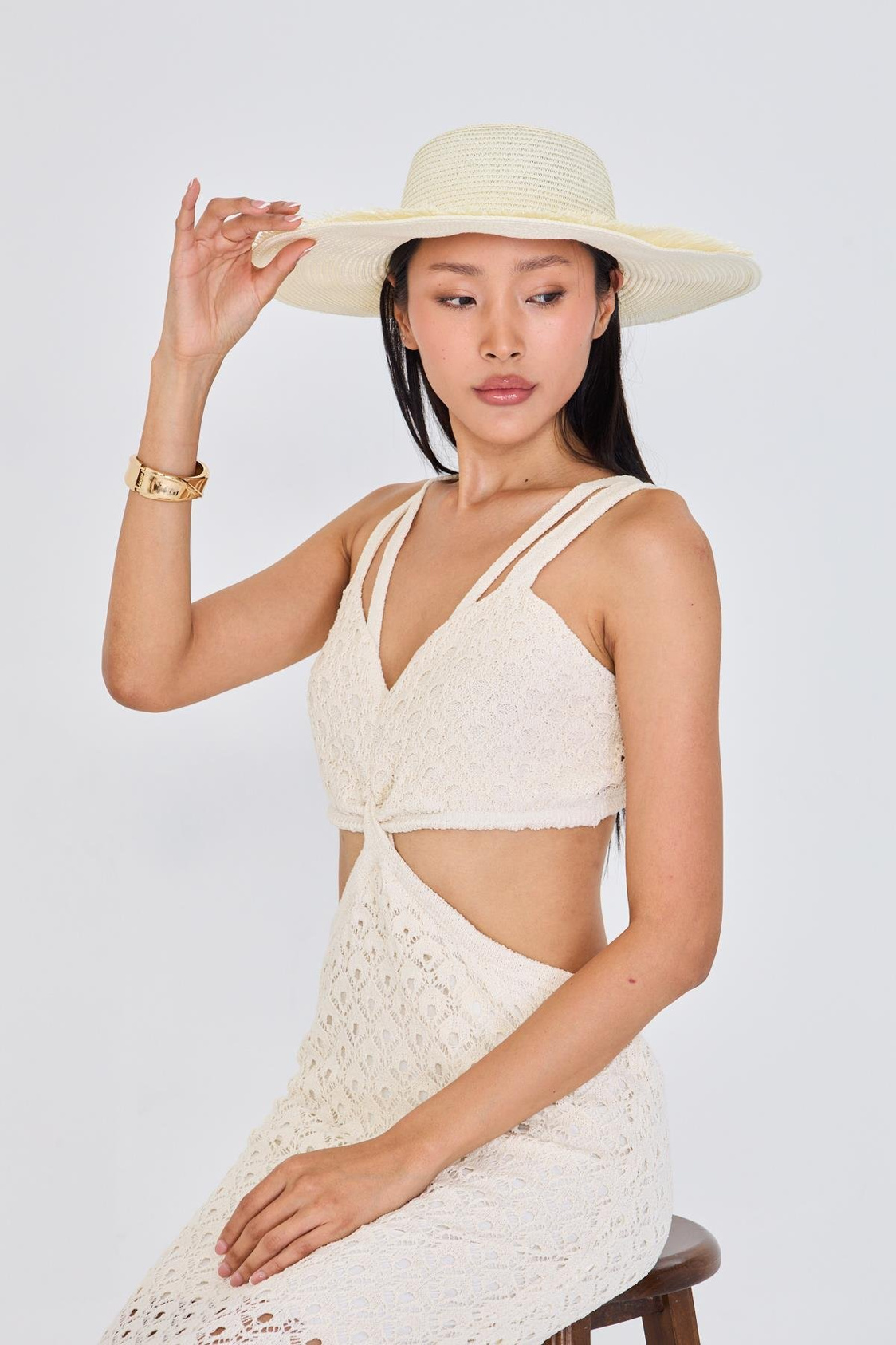 Püsküllü Hasır Şapka