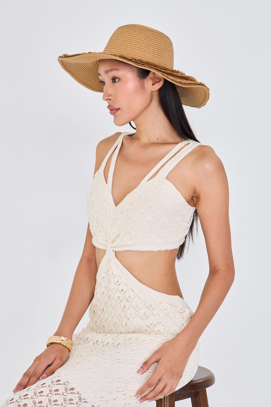 Püsküllü Hasır Şapka