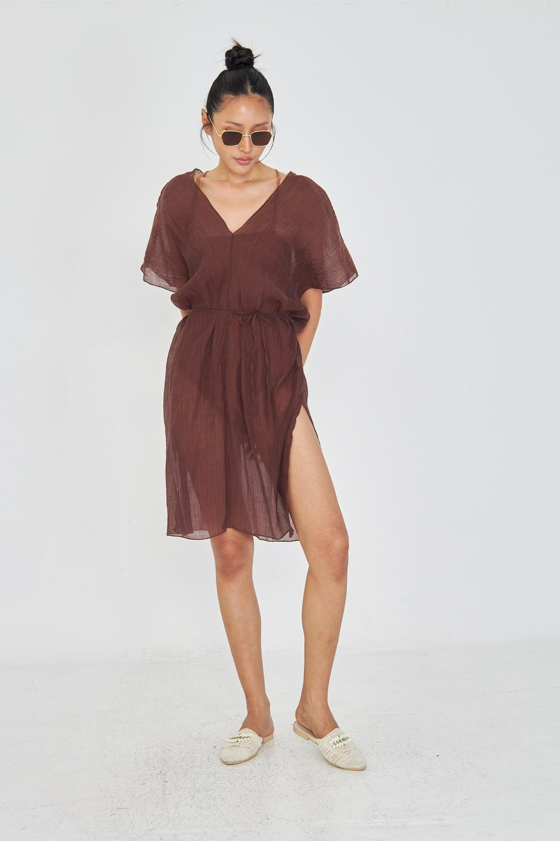 Sıfır Kol Kırışık Kimono