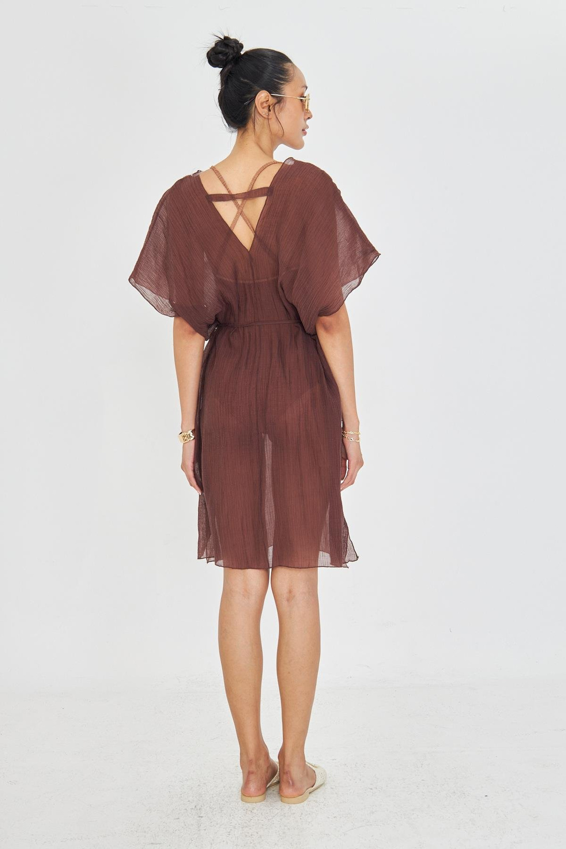 Sıfır Kol Kırışık Kimono