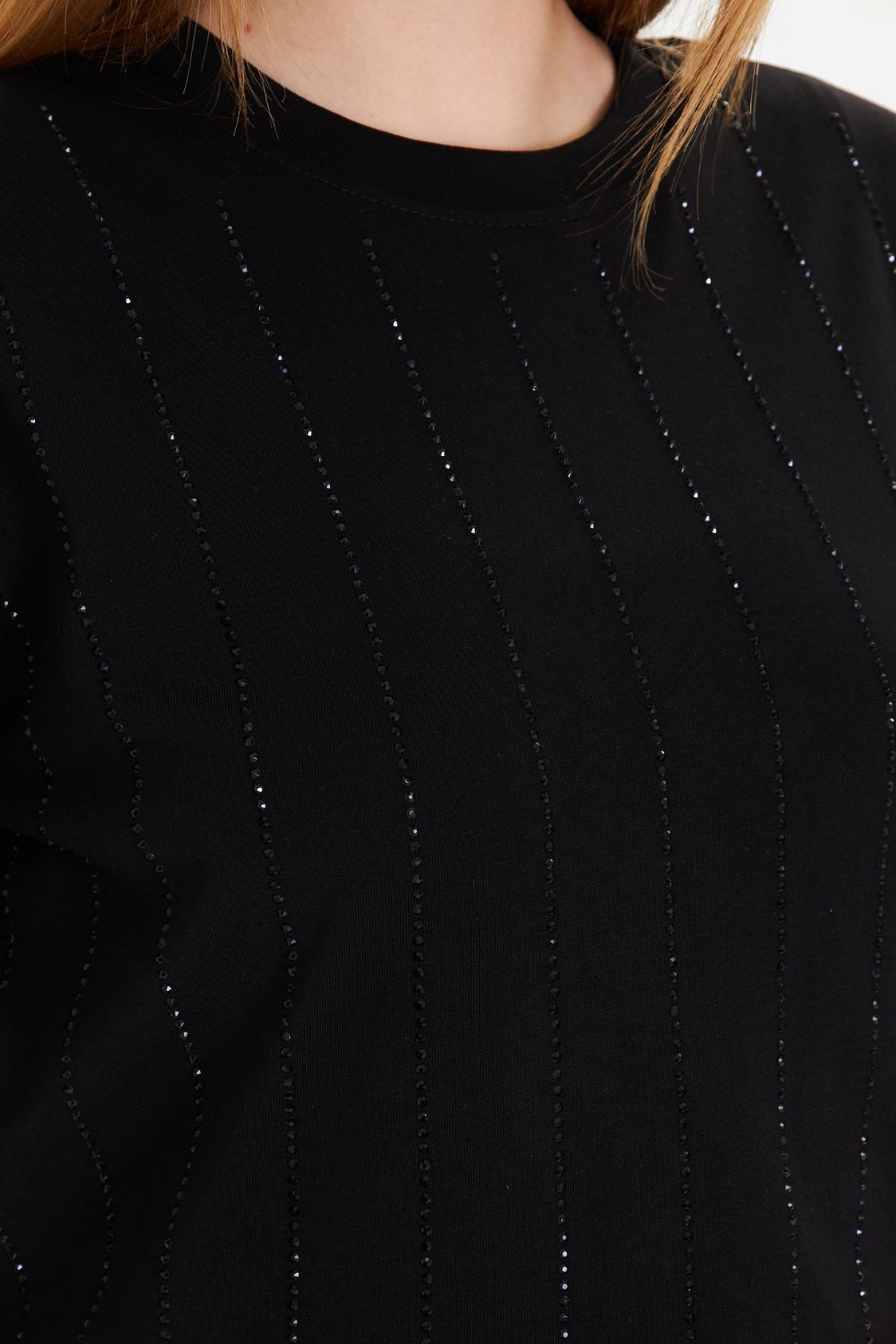 Sıra Taşlı Basic T-shirt