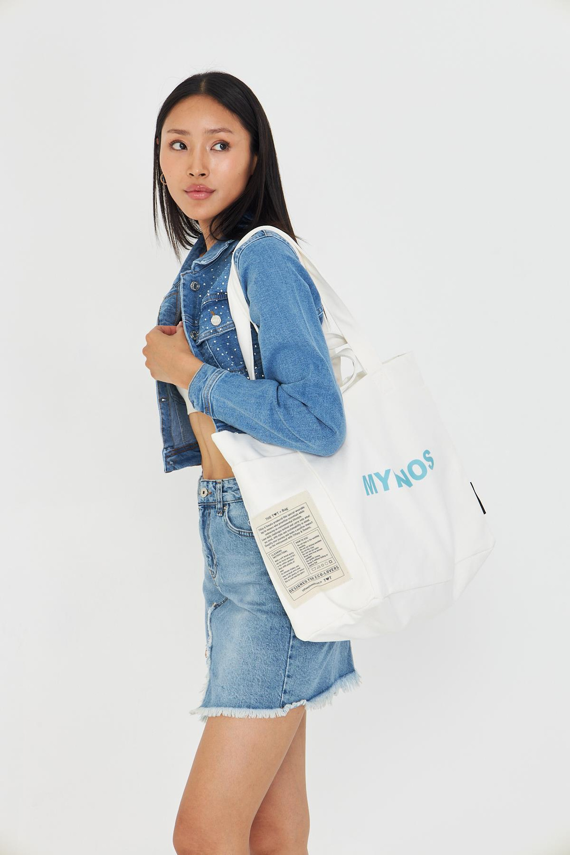 Taş İşlemeli Crop Denim Ceket