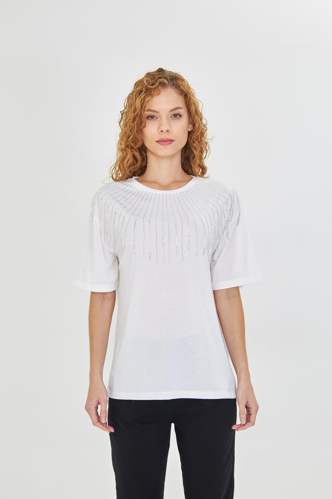 Taş İşlemeli T-shirt