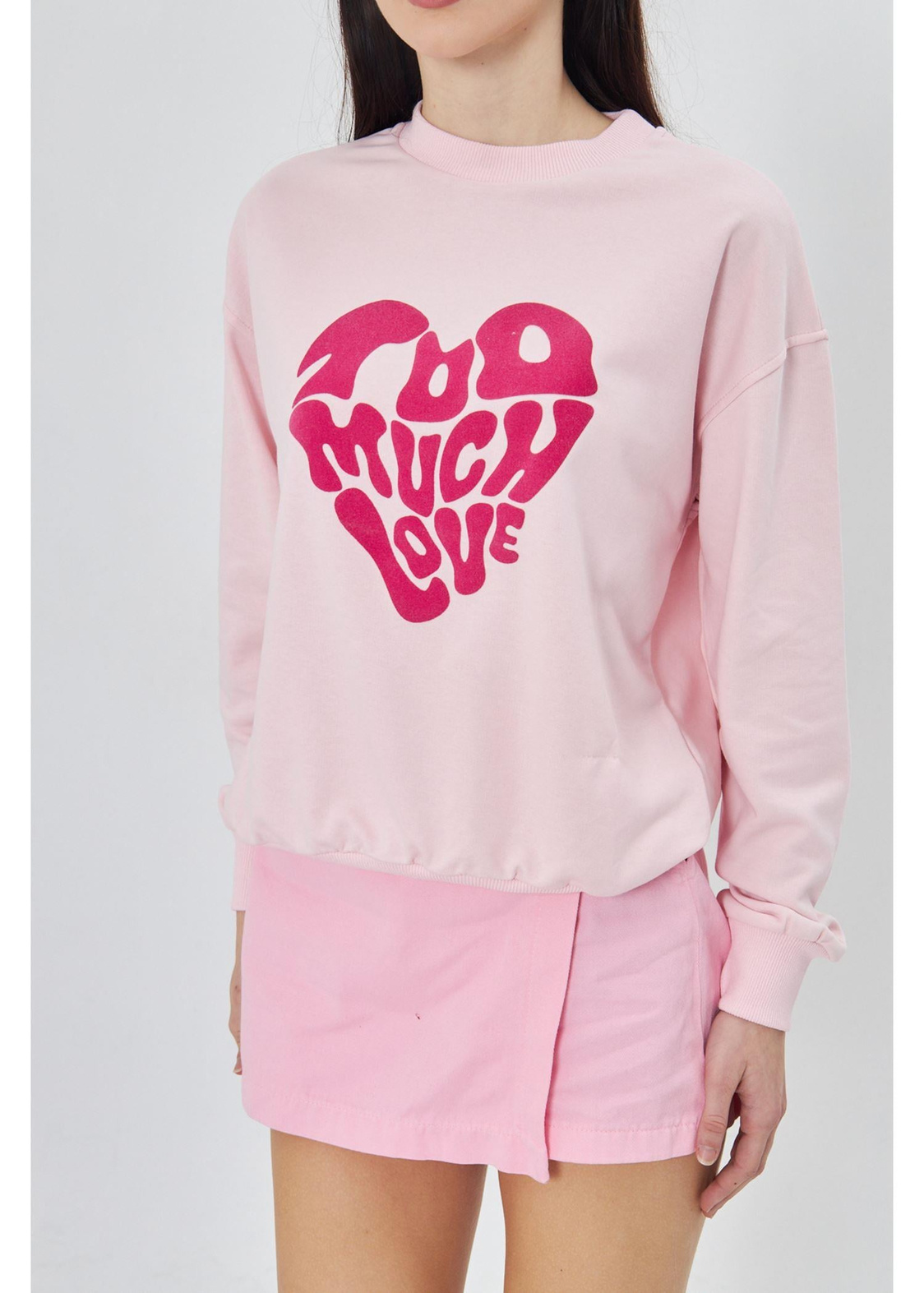 Too Much Baskılı Sweatshirt
