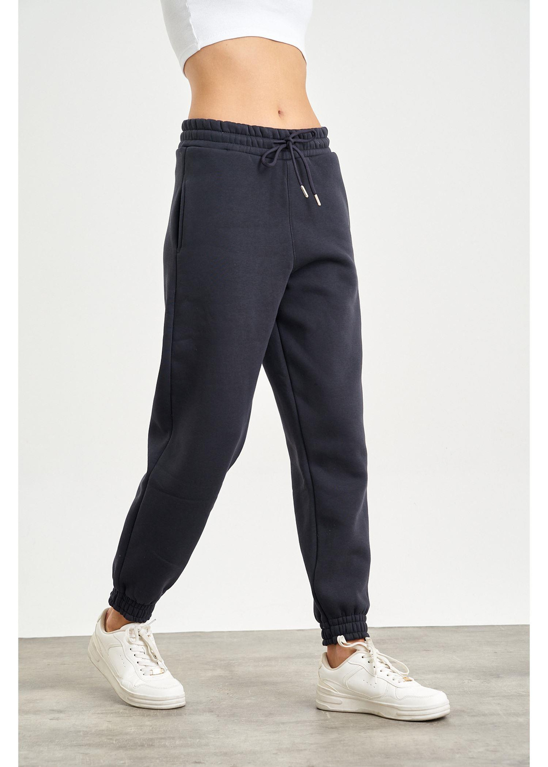 Üç İplik Jogger Pantolon-Antrasit