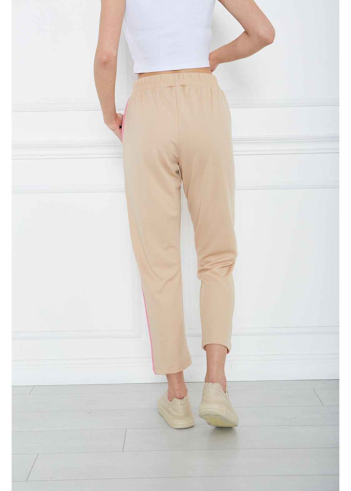 Üç Renk Double Pantolon-Pembe