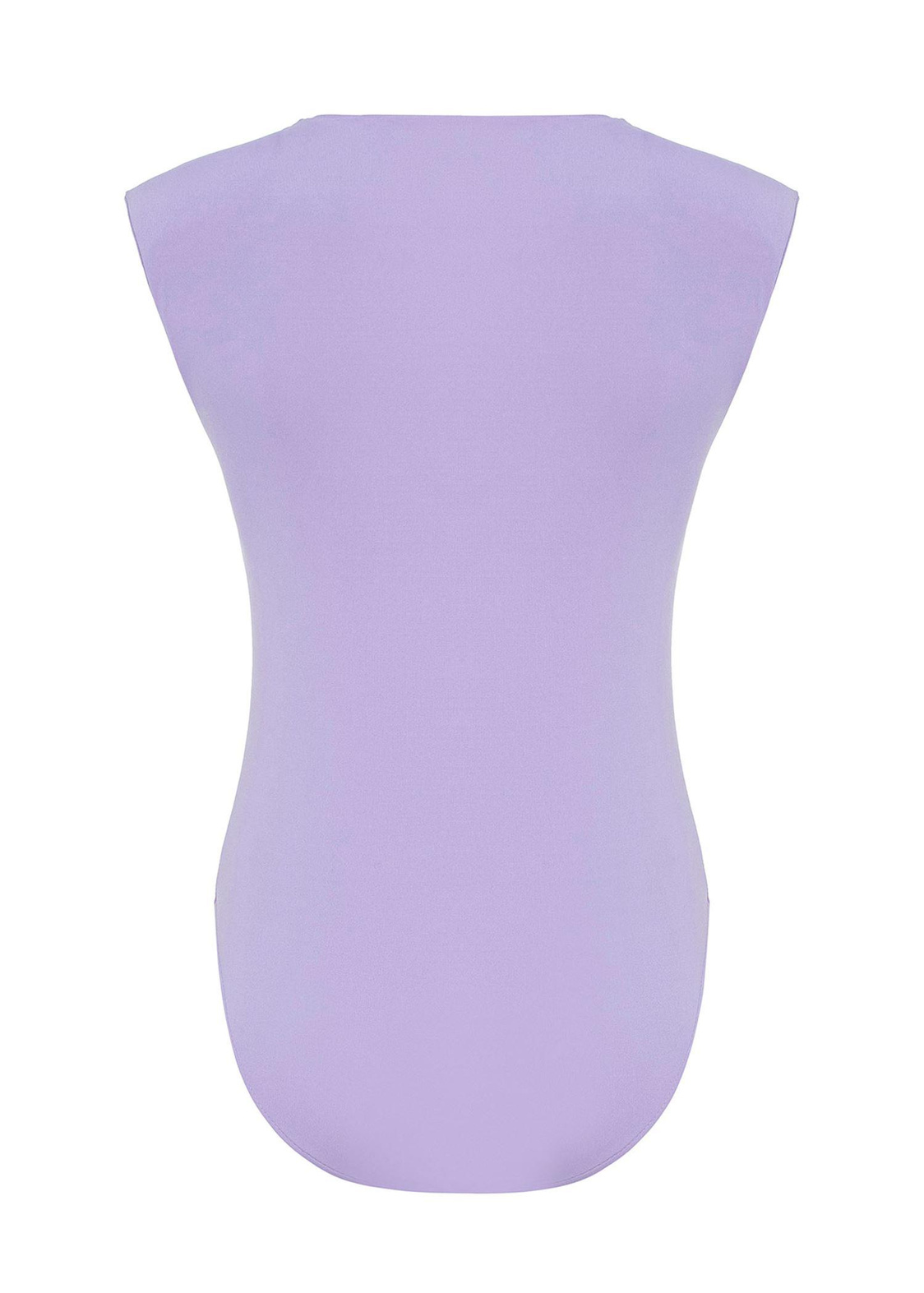 Vatkalı Alttan Çıtçıtlı Bodysuit-Lila