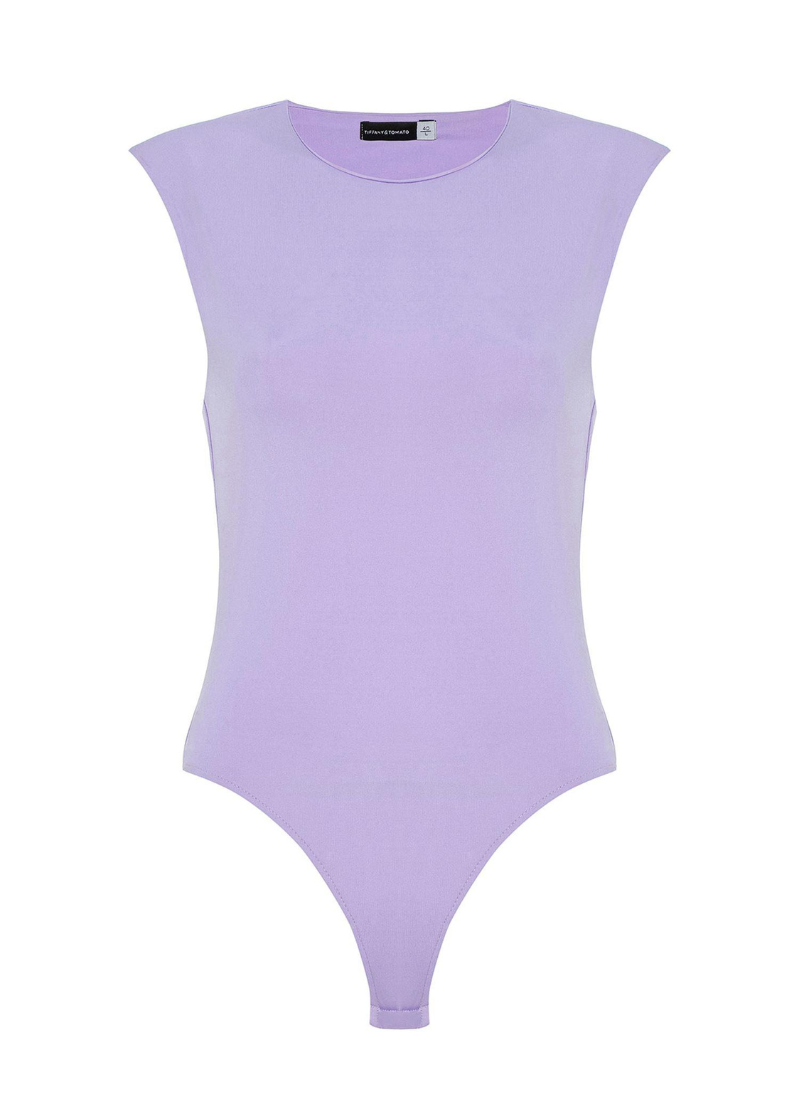 Vatkalı Alttan Çıtçıtlı Bodysuit-Lila