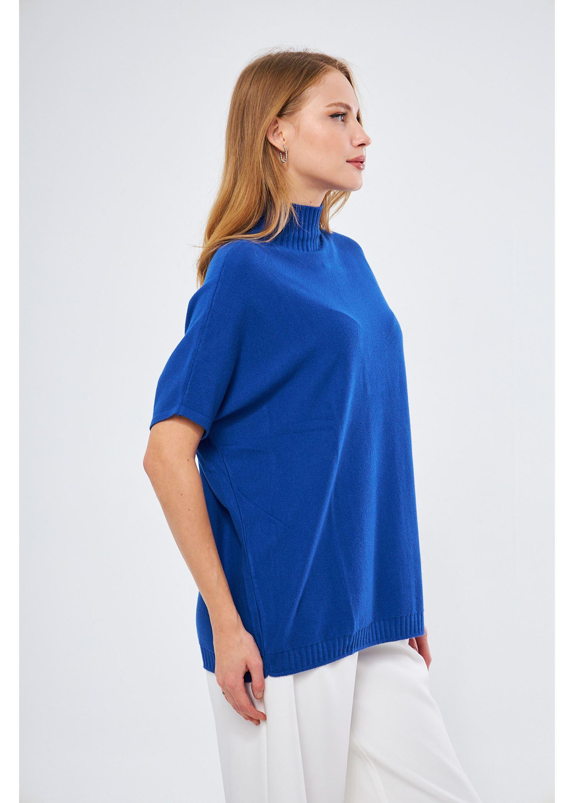 Yarım Balıkçı Oversize Kazak