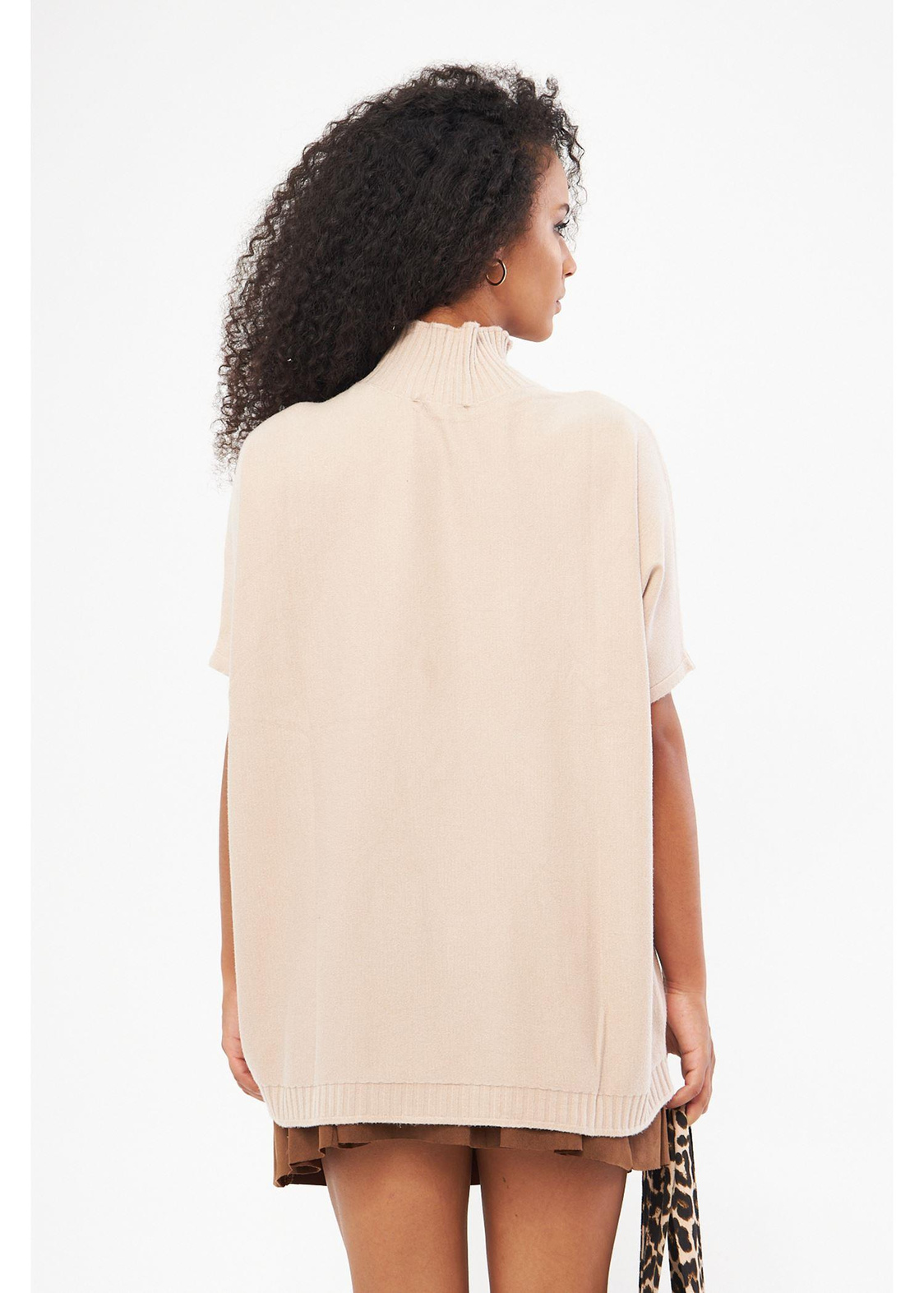 Yarım Balıkçı Oversize Kazak