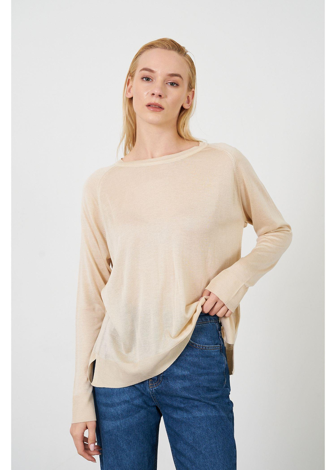 Yumuşak Basic Triko-Bej