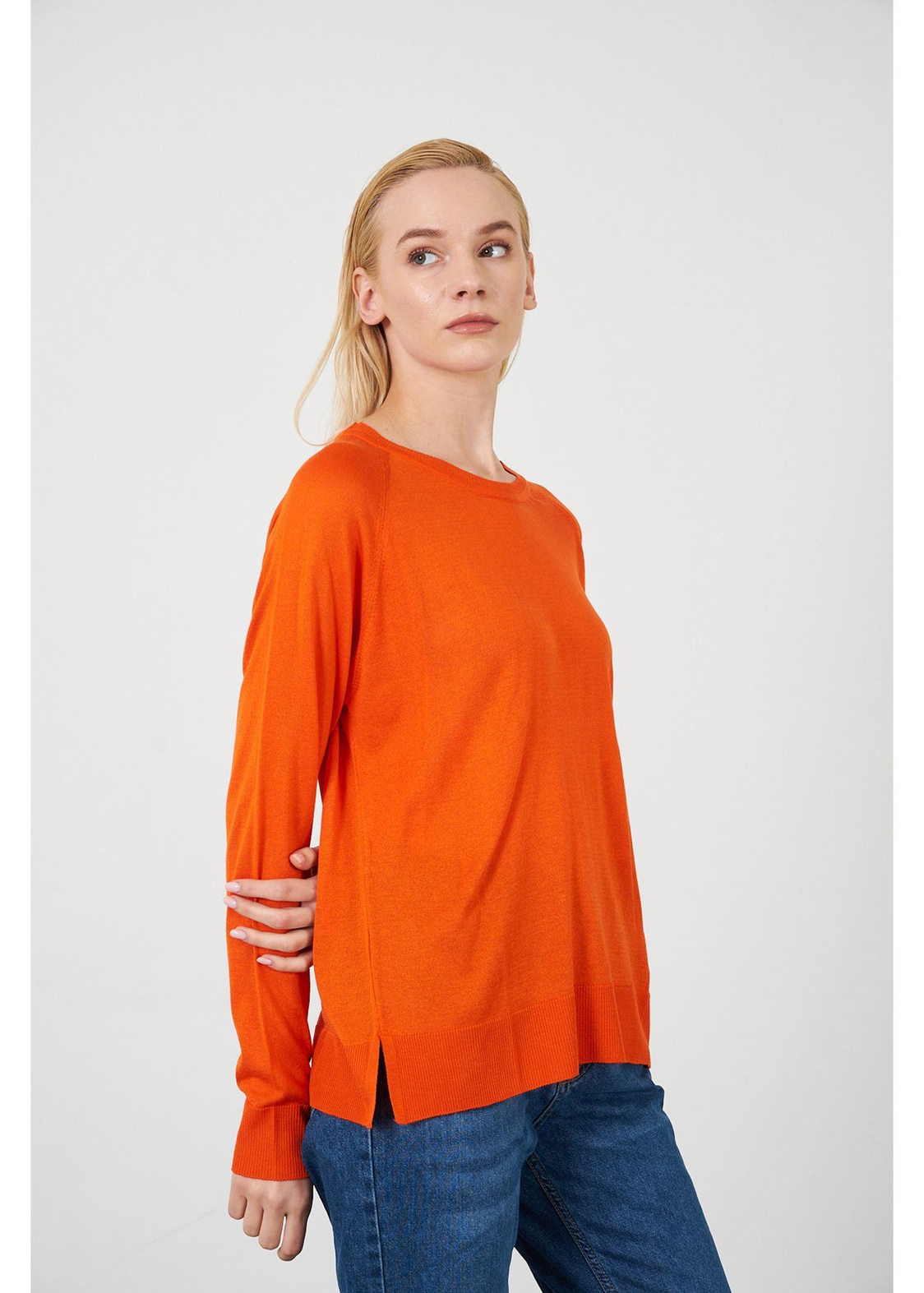 Yumuşak Basic Triko-Turuncu