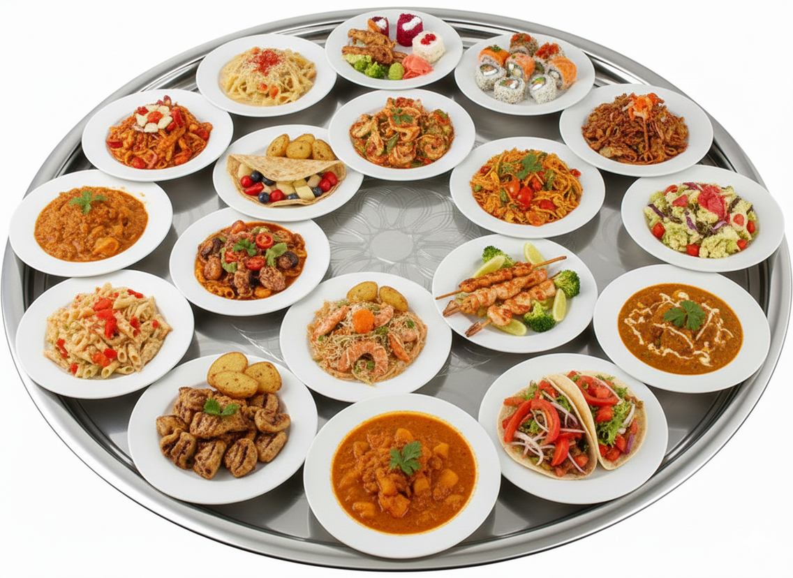 Abant Çelik Sini Kalın Tepsi Yer Sofrası - 100'lük | ID3524