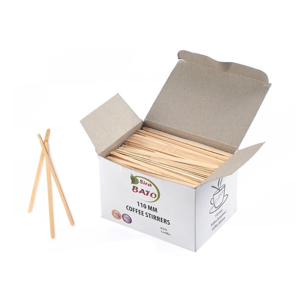 Ahşap Kullan-At Kahve Çay Karıştırıcı 500'lü Paket | ID1938