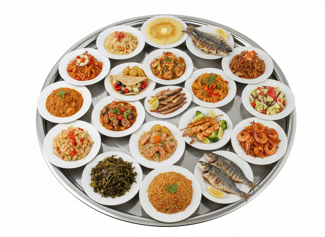 Alezy Çelik Sini Tepsi Yer Sofrası - 90'lık | ID3527