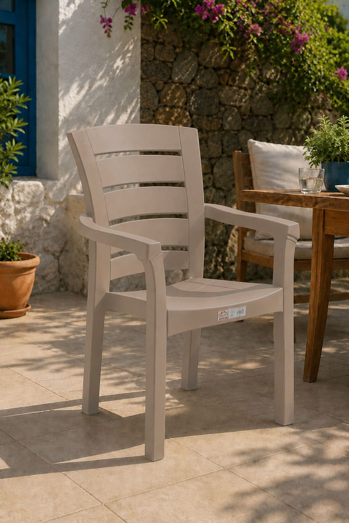 Alezy Napoli Plastik Bahçe Balkon Koltuk