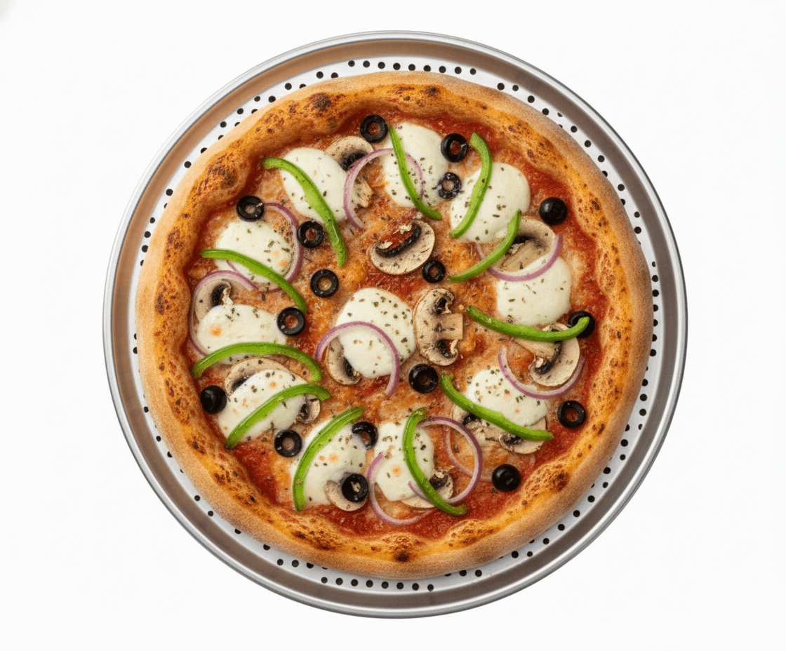 Alezy Paslanmaz Çelik Pizza Servis Tepsisi 32 cm | ID3897