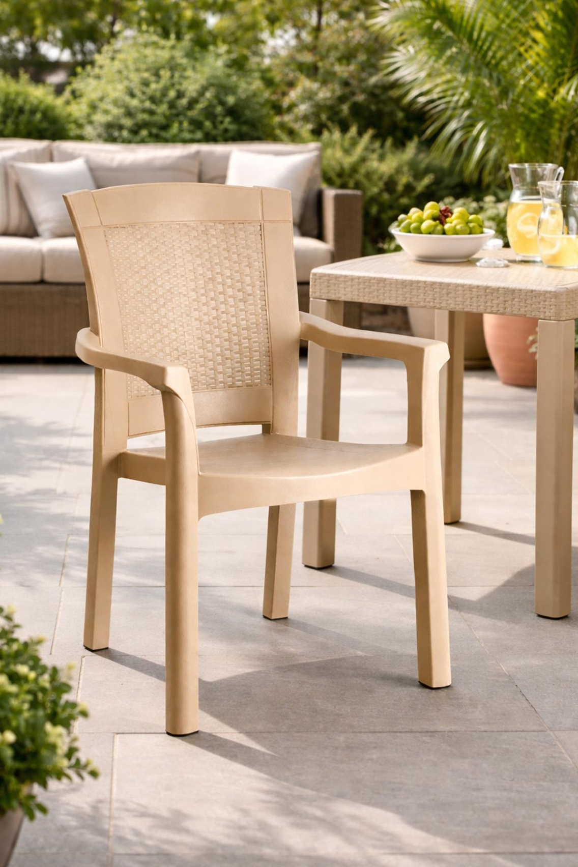 Alezy R010 Roma Eko Rattan Koltuk Sandalye Cappucino
