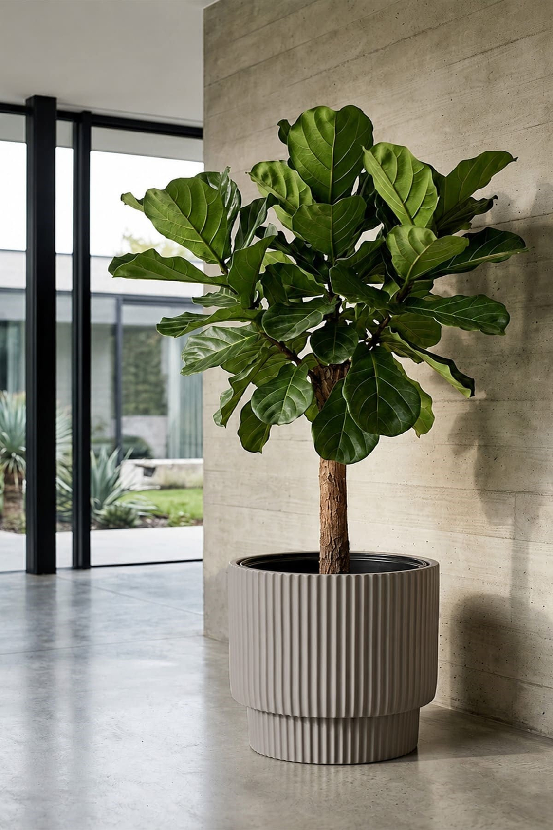Alezy Vega Model İç Drenaj Hazneli Dekoratif Modern Saksı 27 lt No:3