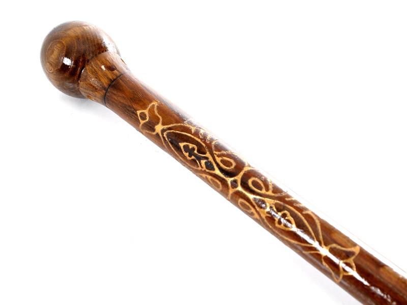 Asa Baston - Ahşap Desenli Vernikli Baston 90 cm  | ID4597