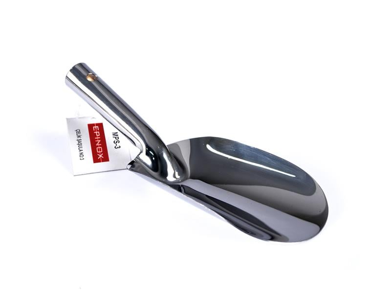 Epinox Bakliyat Küreği Şaşula 304 Paslanmaz Çelik No:3 Küçük Boy | ID4385