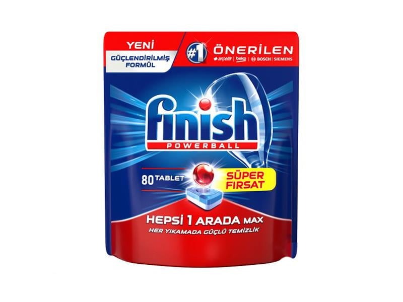 Finish Bulaşık Yıkama Tableti PowerBall Hepsi Bir Arada 80 Tablet | ID4130