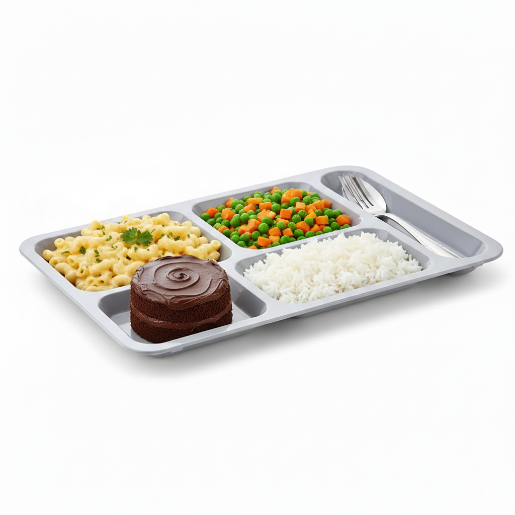 Göreme 515 Termostar Kırılmaz Melamin Tabldot Tabağı 5 Bölmeli | ID5774