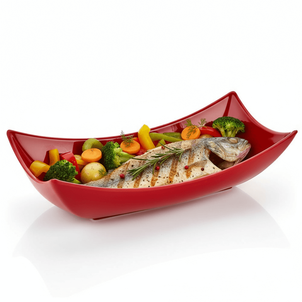 Göreme 540 Termostar Kırılmaz Melamin Servis Tabağı 38x19cm No:2 | ID4927