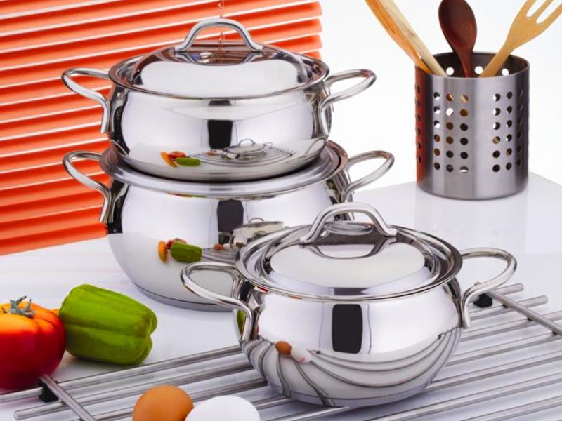 Gülsan Esen Çelik Kapaklı Güveç Set 3'lü Set | ID3845 