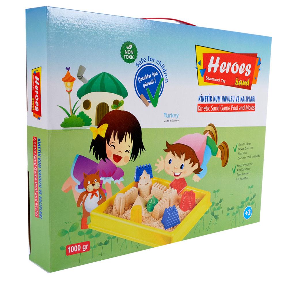 Heroes Kinetik Kum Oyuncak Seti Havuzlu ve Kalıplı 1000 Gr | ID5259