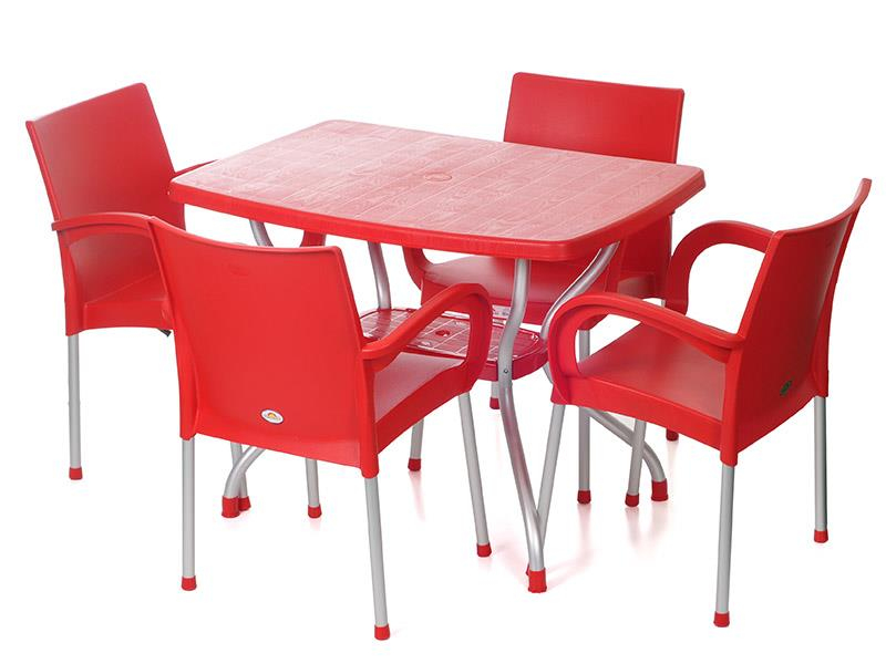 Holiday HD320 Dikdörtgen Masa 70x100 + 4 Adet HK420 Sümela Koltuk | ID2835